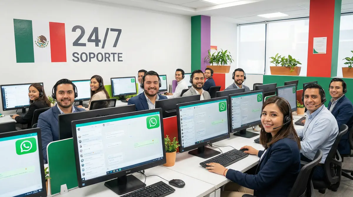 Equipo de soporte al cliente de Caliplay atendiendo en español